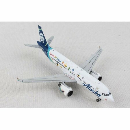 TOYOPIA 1-400 Scale Registration No.N854VA Fly with Pride Alaska A320 Model Aircraft Toy TO3453179